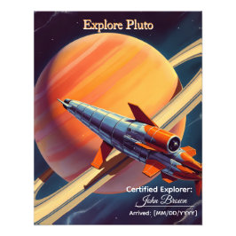 Retro Raketlanceringsposter - Vintage Ruimtetijdpe Foto Afdruk