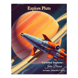 Retro Raketlanceringsposter - Vintage Ruimtetijdpe Foto Afdruk