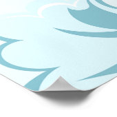 Retro-raketschip lanceert futuristische ruimtekuns poster (Hoek)