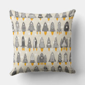 retro - raketten mono kussen (Achterkant)