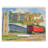 Retro Raleigh NC Calendar Kalender (Hoes)