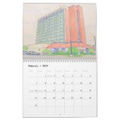 Retro Raleigh NC Calendar Kalender (Feb 2027)