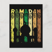 Retro Ramadan Moskee Briefkaart (Voorkant)