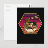 Retro Ramen Bowl Anime Japanese Noodles Bowl Otaku Briefkaart (Voorkant / Achterkant)