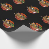 Retro Ramen Bowl met Chopsticks Japanse naalden Cadeaupapier (Hoek)