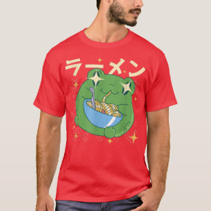 Retro Ramen Frog - Otaku Anime Manga T-shirt