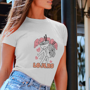 Retro Ramen Liefhebbers Noedel Cartoon Zwart Wit Tri-Blend Shirt