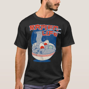 Retro  Ramen Life Japanse Cuisine Fantasie T-shirt