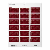 Retro rand retouradres - Rood Etiket (Full Sheet)