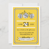 Retro Raptor bruiloft uitnodiging (Achterkant)