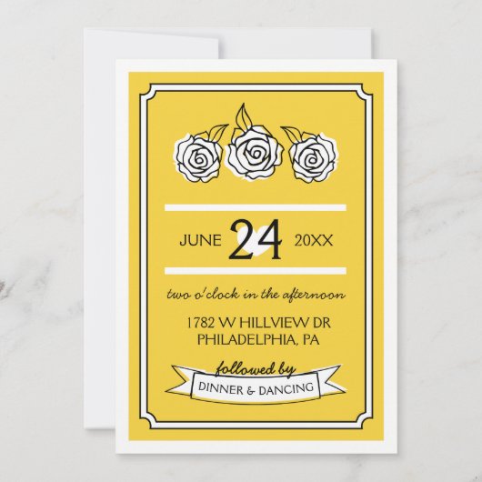 Retro Raptor bruiloft uitnodiging (Achterkant)