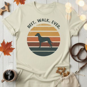 Retro Ras Sunset Hond Grafisch — Vintage Stijl T-shirt