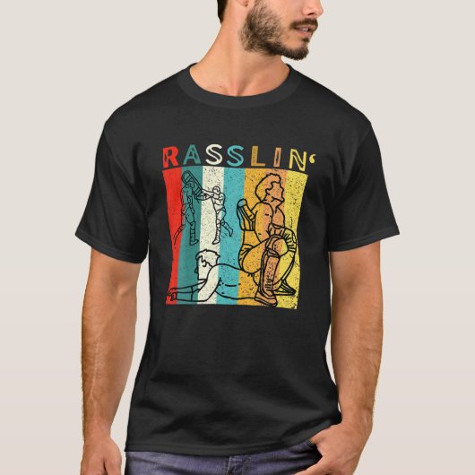 Retro  Rasslin' Pro Wrestling Fan T-shirt (Voorkant)