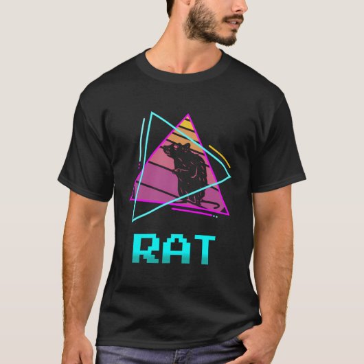 Retro Rat Ratten Lover T-shirt (Voorkant)