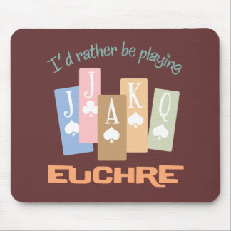 Retro Rather Play Euchre Muismat