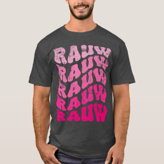 Retro Rauw Voornaam Persoonlijke Rauw Groovy Vin T-shirt