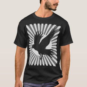 Retro Raven Aesthethethetic Japanse Black Crow T-shirt