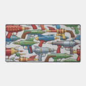 Retro Ray Guns - Speelse Sci-Fi Wapen Bureaumat (Voorkant)