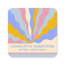 Retro Rays QR Code Abstract Trendy
