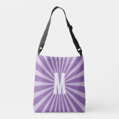 Retro Rays wit transparant + uw idee Crossbody Tas (Achterkant)
