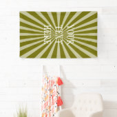 Retro Rays wit transparant + uw idee Spandoek (Insitu)