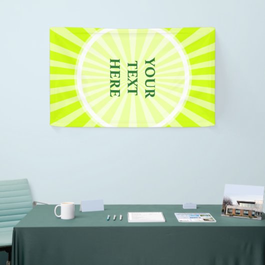 Retro Rays wit transparant + uw idee Spandoek (Beurs)