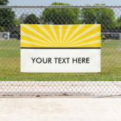 Retro Rays wit transparant + uw idee Spandoek (Insitu)