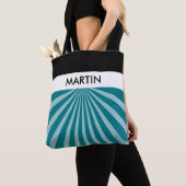 Retro Rays wit transparant + uw idee Tote Bag (Dichtbij)