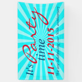 Retro Rays witte transp. + uw ruggengraat en ideeë Spandoek (Verticaal)