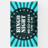 Retro Rays zwart transparant + uw idee Spandoek (Verticaal)