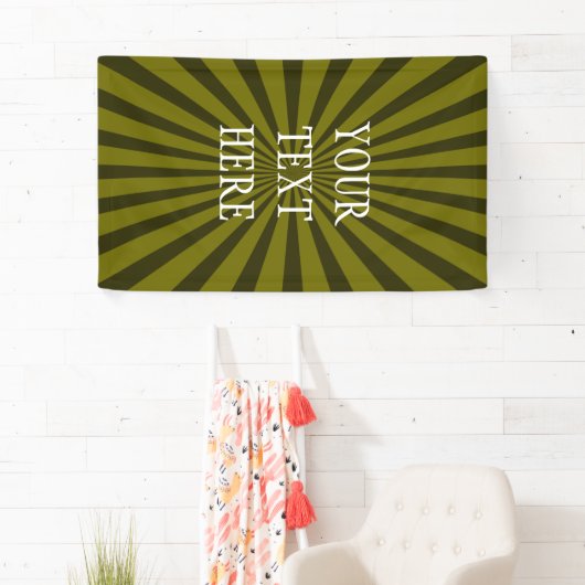 Retro Rays zwart transparant + uw idee Spandoek (Insitu)