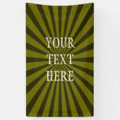 Retro Rays zwart transparant + uw idee Spandoek (Verticaal)