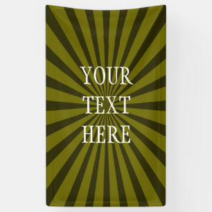 Retro Rays zwart transparant + uw idee Spandoek