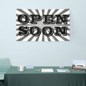 Retro Rays zwart transparant + uw idee Spandoek (Beurs)