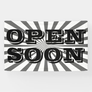 Retro Rays zwart transparant + uw idee Spandoek