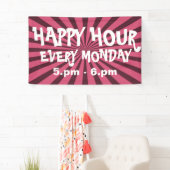 Retro Rays zwarte transp. + uw ruggengraat en idee Spandoek (Insitu)