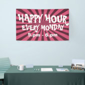 Retro Rays zwarte transp. + uw ruggengraat en idee Spandoek (Beurs)