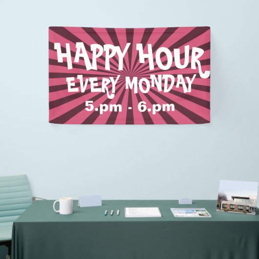 Retro Rays zwarte transp. + uw ruggengraat en idee Spandoek (Beurs)