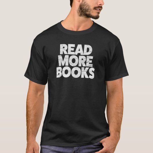 Retro Read More Books Graphic T-shirt (Voorkant)