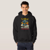 Retro Reading Bookworm Librarian Book Dragon Hoodie (Voorkant volledig)