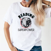 Retro  Reading is mijn Superpower-boekenwurm T-shirt