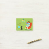 Retro Reading Woman Post-it Notes (Op bureau)