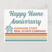 Retro Real Estate Company House Marketing Briefkaart (Voorkant)