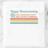Retro Real Estate Company House Marketing Rechthoekige Sticker (Tas)