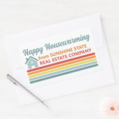 Retro Real Estate Company House Marketing Rechthoekige Sticker (Envelop)