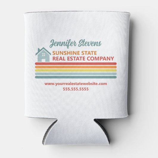 Retro Real Estate Company Open House Marketing Blikjeskoeler (Voorkant)