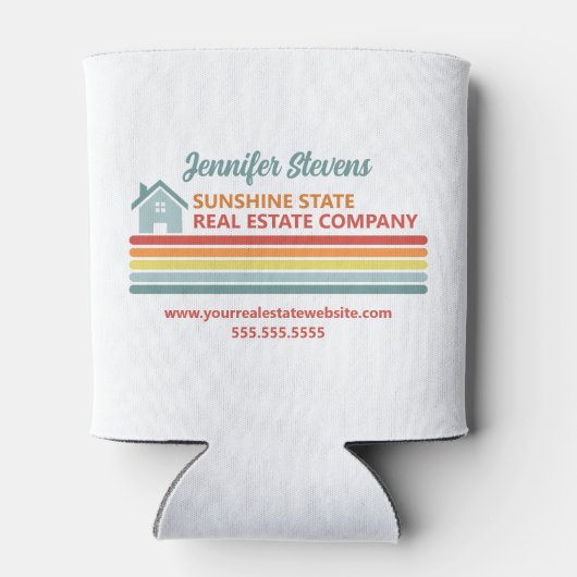 Retro Real Estate Company Open House Marketing Blikjeskoeler (Achterkant)