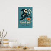 Retro Reaper Halloween kunst Poster (Keuken)