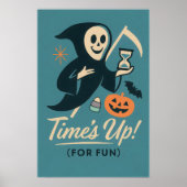 Retro Reaper Halloween kunst Poster (Voorkant)