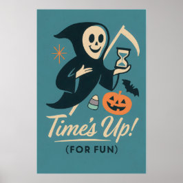 Retro Reaper Halloween kunst Poster